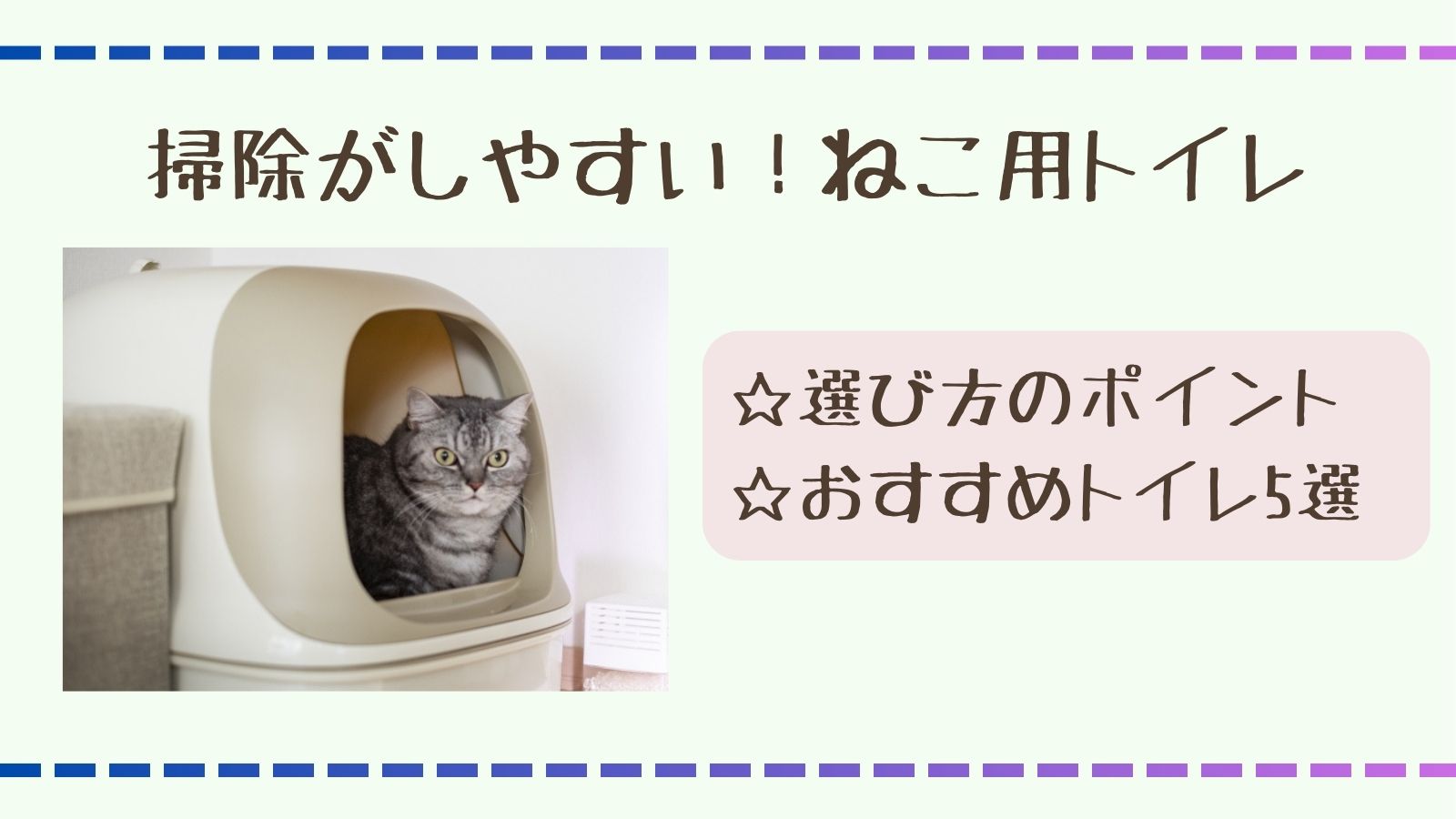 掃除がしやすいねこ用トイレ、選び方とおすすめ５選