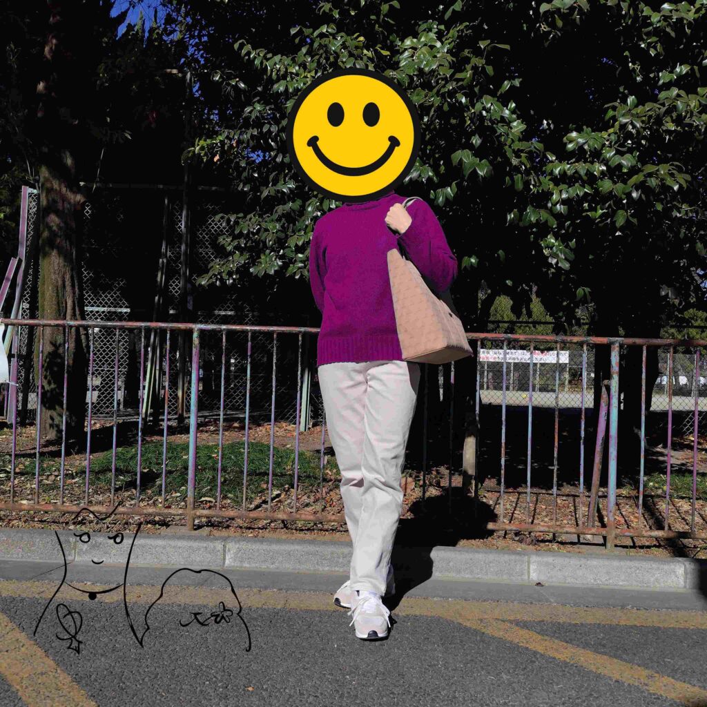 実際にバッグを持った写真　正面